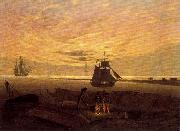 Caspar David Friedrich Evening on the Baltic Sea Spain oil painting artist